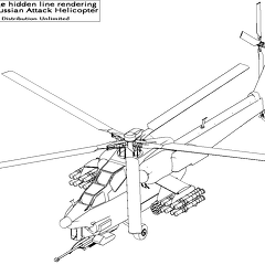 rtedge rendering of an Mi28 Havoc Helicopter