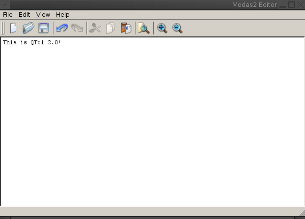 QTcl editor example