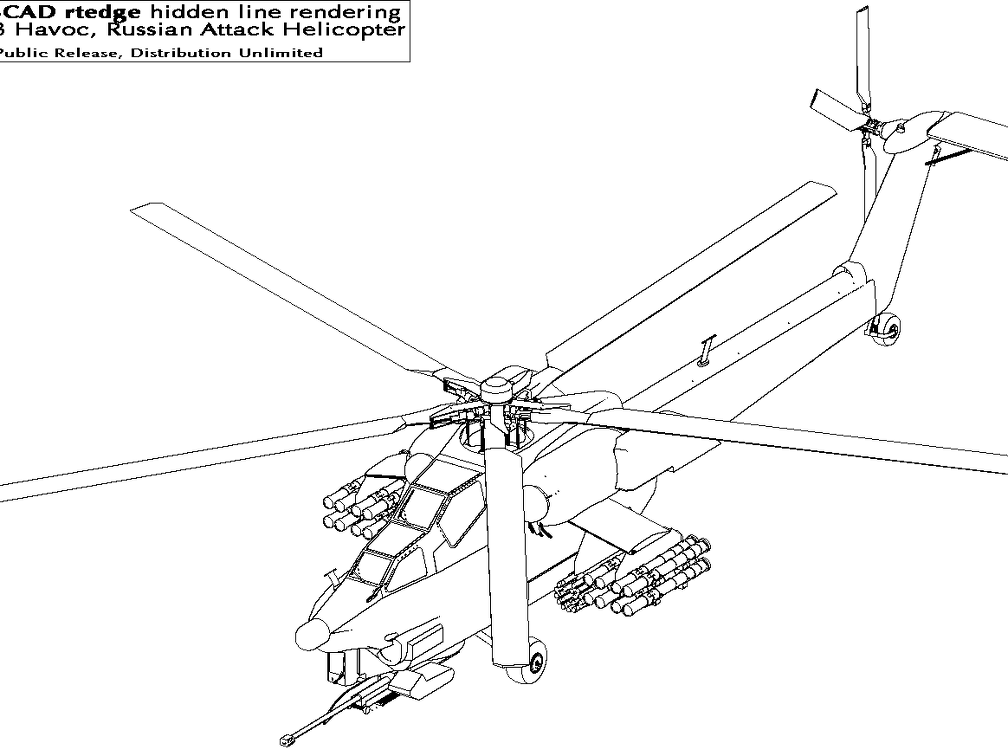 rtedge rendering of an Mi28 Havoc Helicopter
