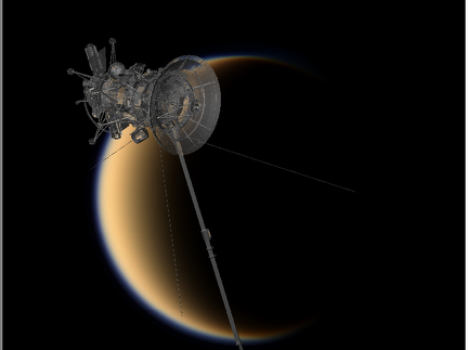 Cassini glass probe over Titan